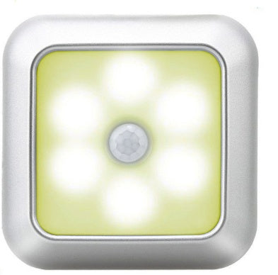 New Arrivals Battery 6Led Square Motion Sensor Night Light PIR Induction Under Cabinet Lights Stairs Kitchen Closet Lamp
